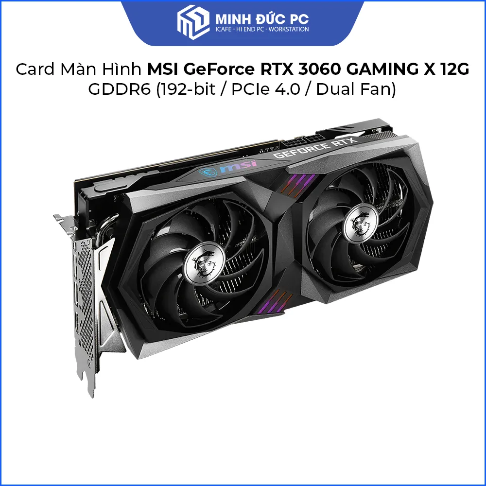 Card Màn Hình MSI GeForce RTX 3060 GAMING X 12G GDDR6 (192-bit / PCIe 4.0 / Dual Fan) 2