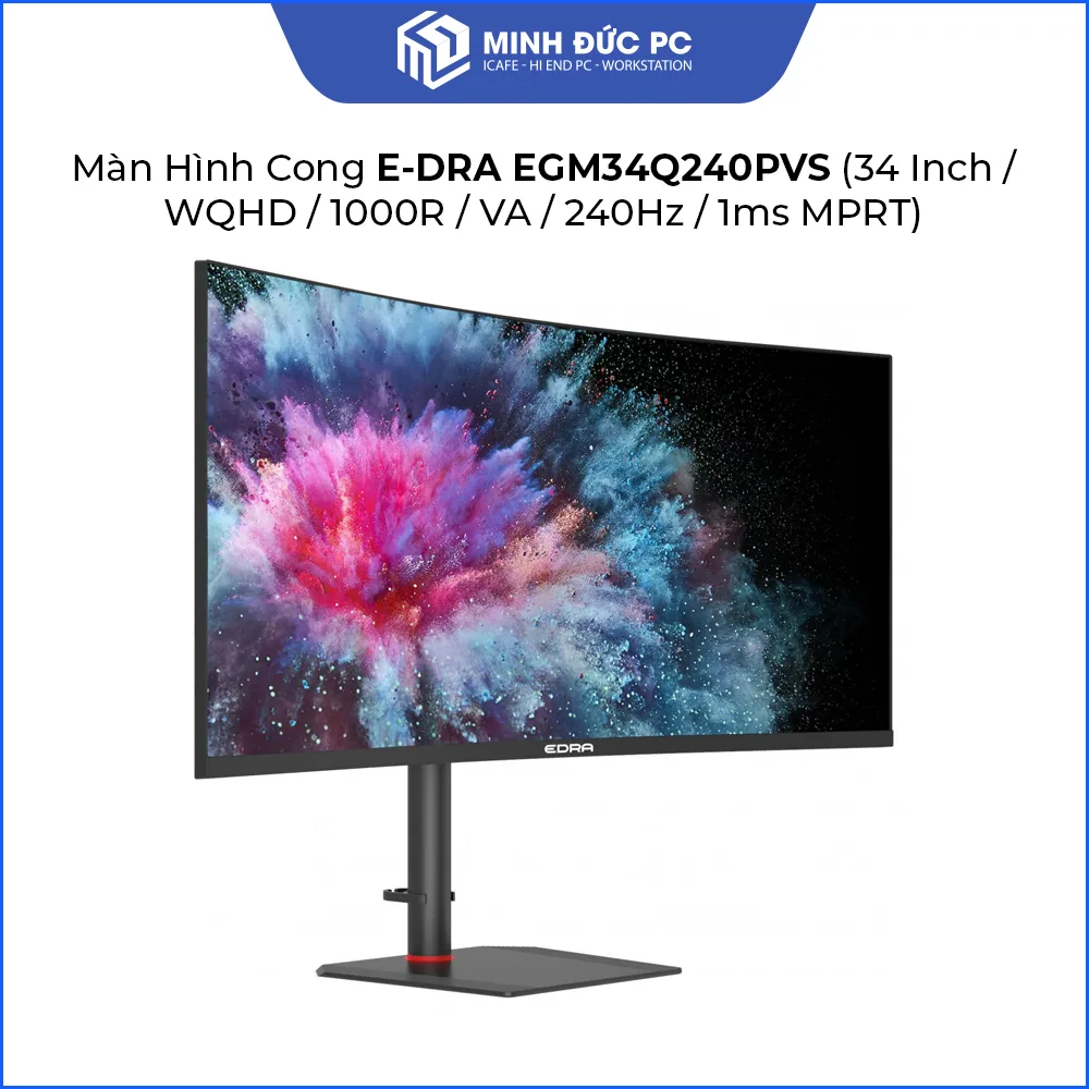 Màn Hình Cong E-DRA EGM34Q240PVS (34 Inch / WQHD / 1000R / VA / 240Hz / 1ms MPRT) 2